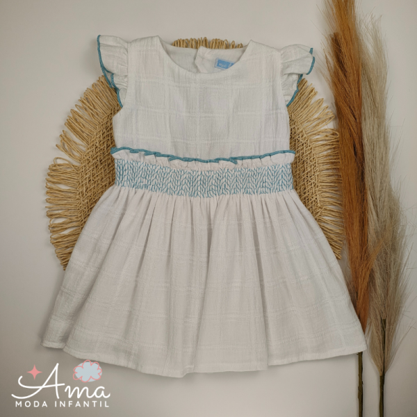 Vestido smook tejido relieve soft algodón VIBRANT - Mac Ilusión