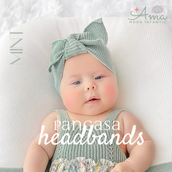 Diadema verde mint - Pangasa Baby