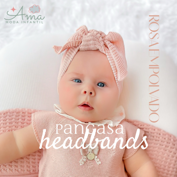 Diadema rosa empolvado - Pangasa Baby