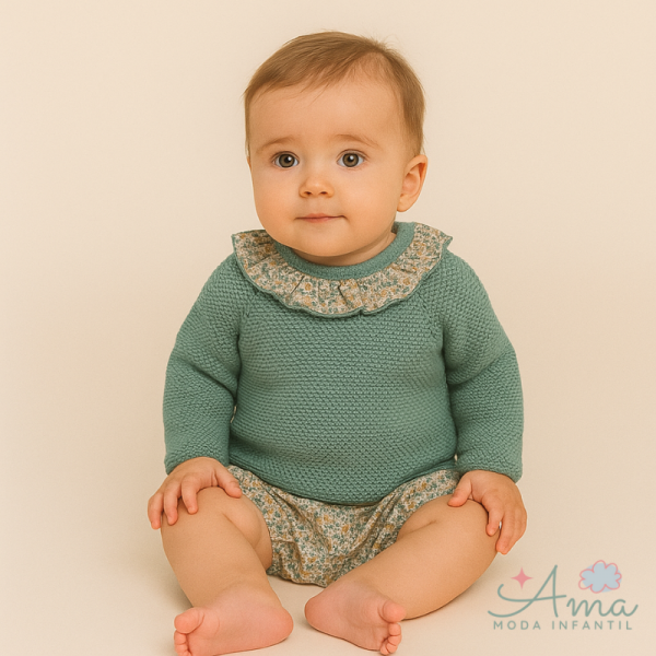 Conjunto braga florecitas - Colección Verso Juliana