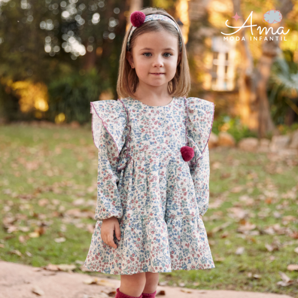 Vestido volantes flores - Colección Ritmo Juliana