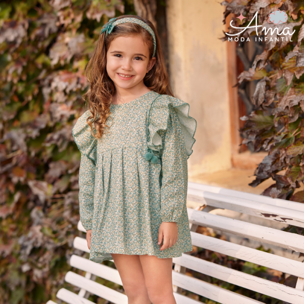 Vestido volantes flores - Colección Verso Juliana