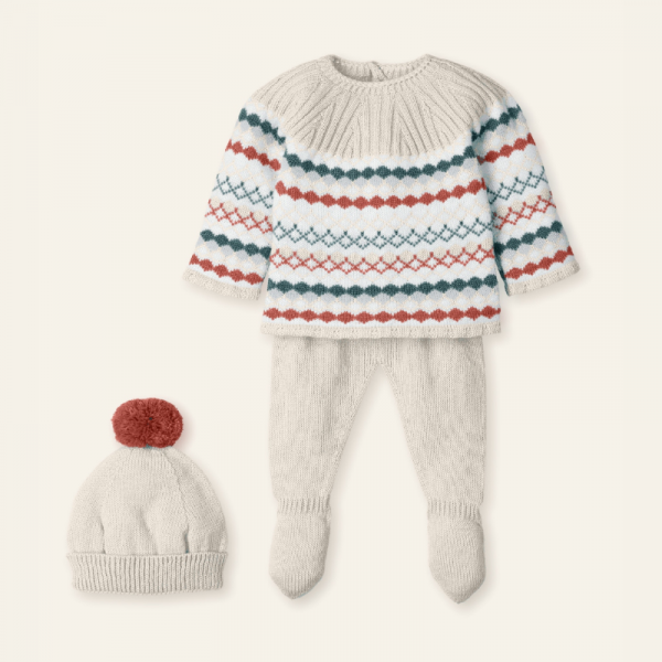 Conjunto primera puesta con gorro JACQUARD ALL - Mac Ilusión