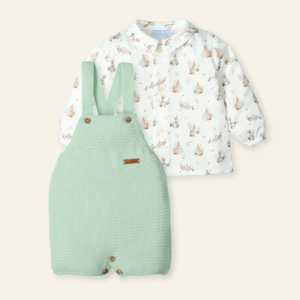 Peto punto + Blusita bebé estampada CONEJITOS AMBROSIA