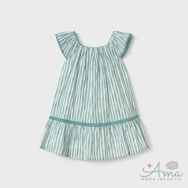 Vestido estampado rayas bebé niña Mayoral