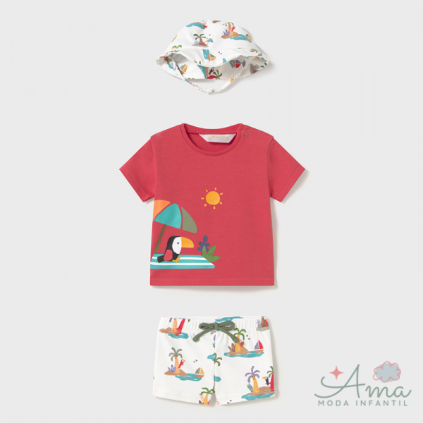 Conjunto baño con gorro bebé niño Mayoral