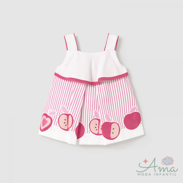 Vestido cenefa bebé niña Mayoral